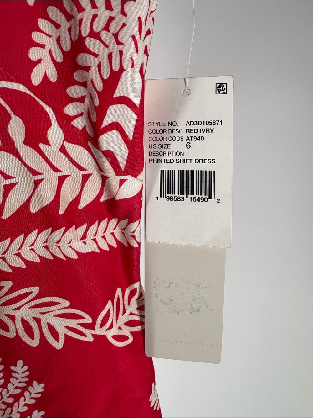 New Adrianna Papell Red Embroidered Mini Dress with White Detailing size 6 - Picture 6 of 6